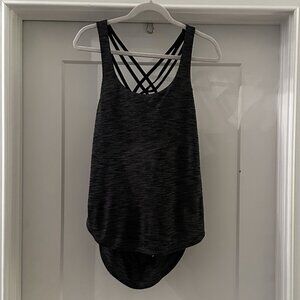 Lululemon Free to Be Serene 2-in-1 Tank | Size 10 | Heather Grey & Black (NWOT)